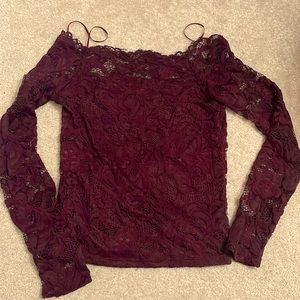 A mini lace red crop top ( never worn)